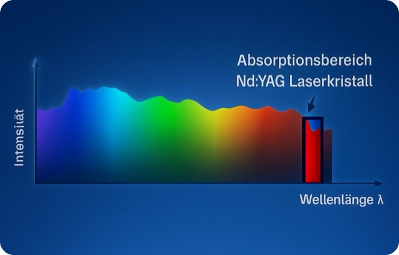 Emission spectrum of a flash lamp